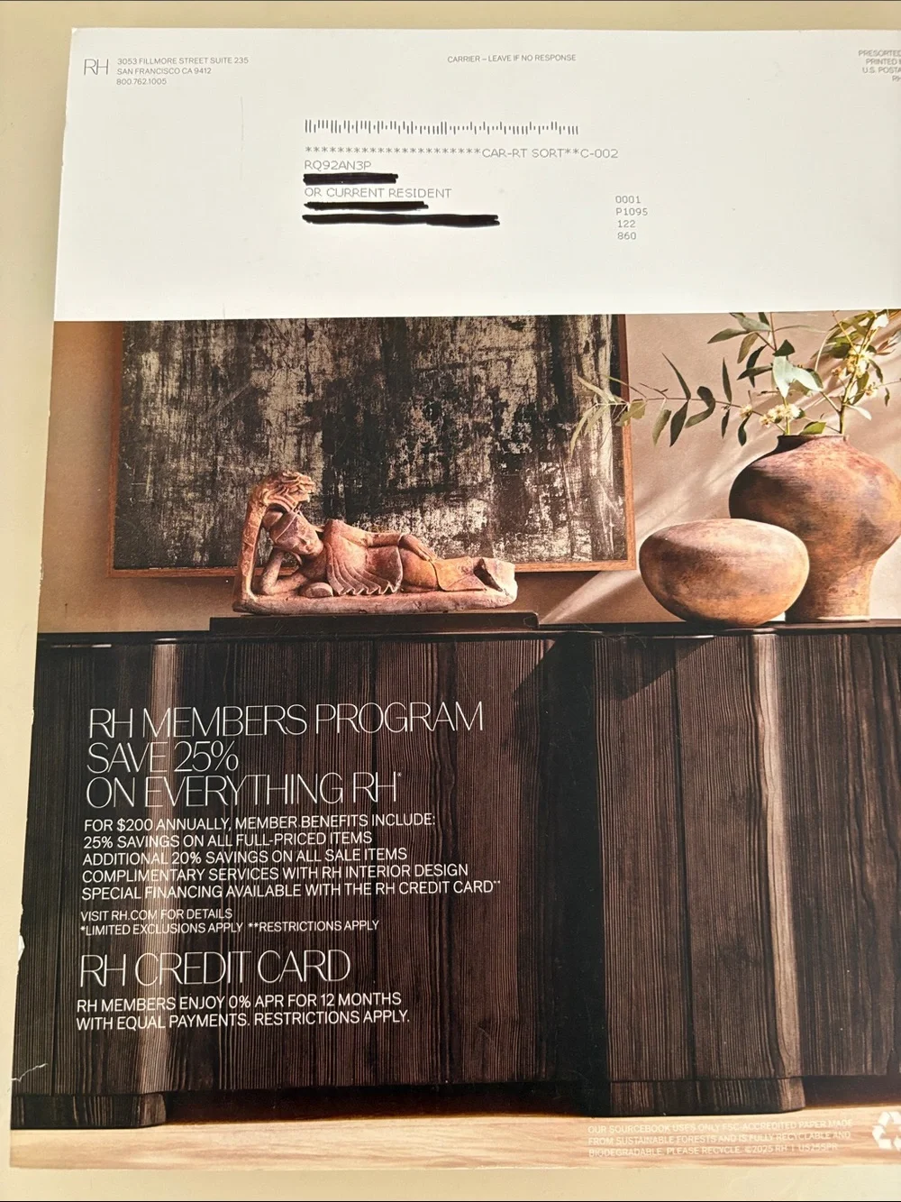 Restoration Hardware RH Interiors Spring 2025 Furniture Catalog Magazine